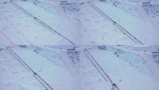 阿勒泰市 将军山滑雪场   航拍4k新疆高清在线视频素材下载