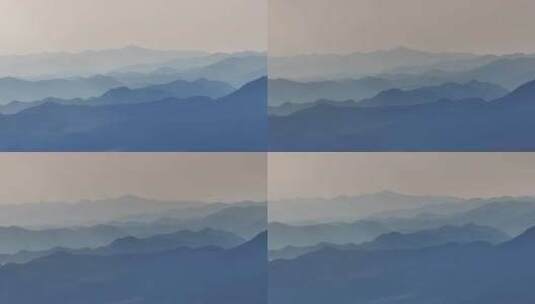 【1080P】航拍 早晨 山 淡蓝高清在线视频素材下载