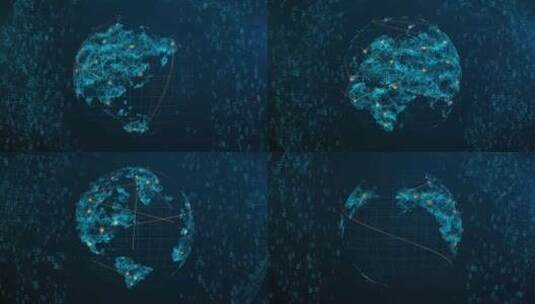 全球网络连接概念大数据可视化Hitech高清在线视频素材下载