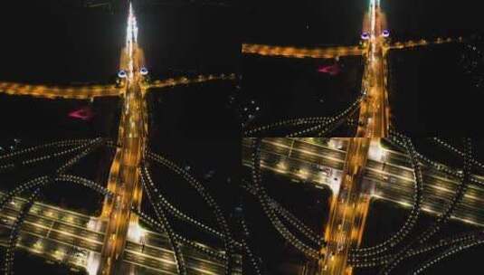 城市立交桥车辆车流夜景视频素材高清在线视频素材下载