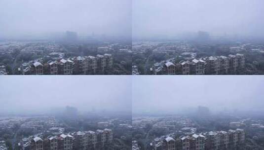四川成都市温江区万春镇下雪的场景实拍素材高清在线视频素材下载