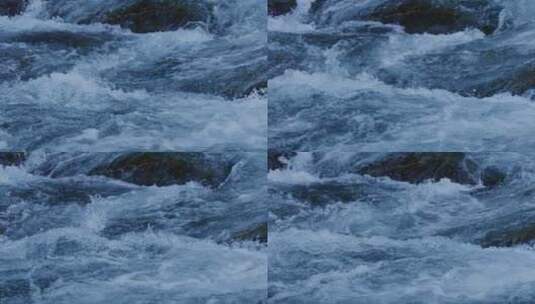小河溪流泉水流动升格镜头高清在线视频素材下载
