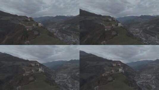 意大利丘萨镇、萨比奥纳修道院和多洛米蒂的高清在线视频素材下载