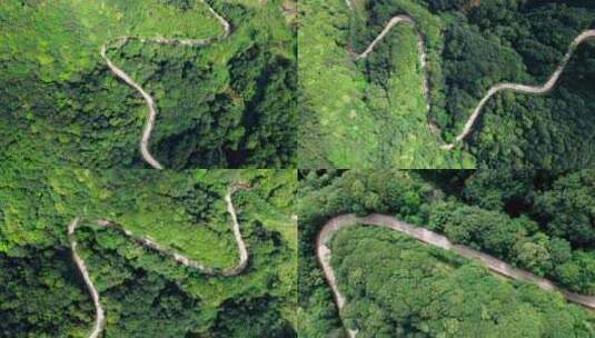 盘山公路 行驶汽车 乡村行驶汽车高清在线视频素材下载