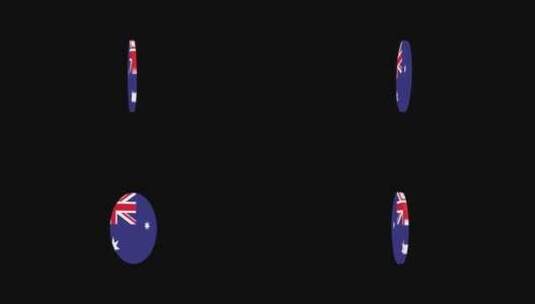 3D视频澳大利亚国旗图标高清在线视频素材下载