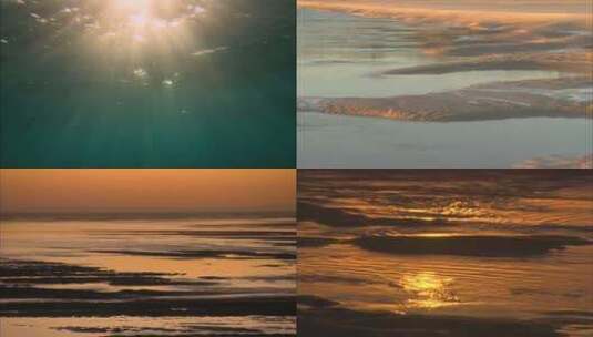 夕阳海面1高清在线视频素材下载