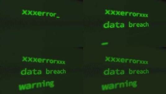 错误、数据泄露、警告、屏幕高清在线视频素材下载
