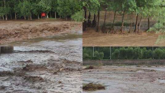 【合集】暴雨后洪水 山洪  泥石流高清在线视频素材下载