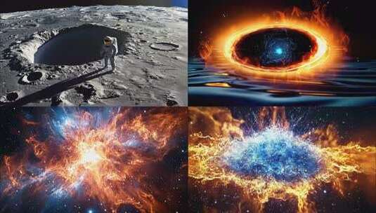 宇宙星空太空星球银河宇宙穿梭星河地球黑洞高清在线视频素材下载