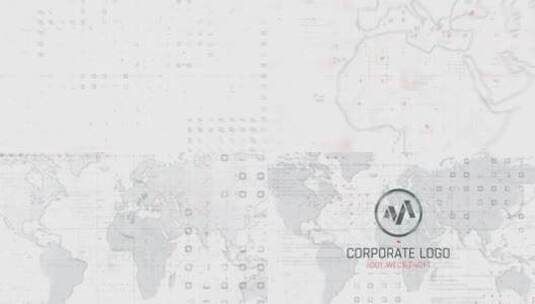 企业技术世界地图logo演绎AE模板高清AE视频素材下载