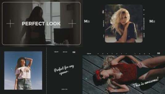 时尚动感文字介绍时装秀宣传片展示AE模板高清AE视频素材下载