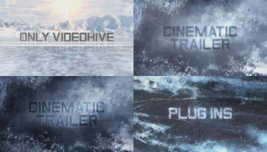 电影预告片10冰川动态电影AE模板高清AE视频素材下载