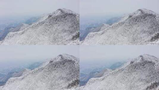 唯美山中雪景高清在线视频素材下载