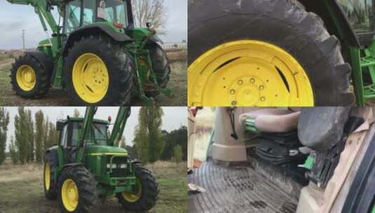 农场里的拖拉机高清在线视频素材下载