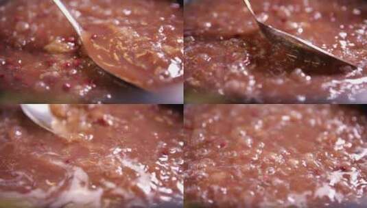 熬粥 做饭 养胃 紫薯粥 银耳羹 (6)高清在线视频素材下载
