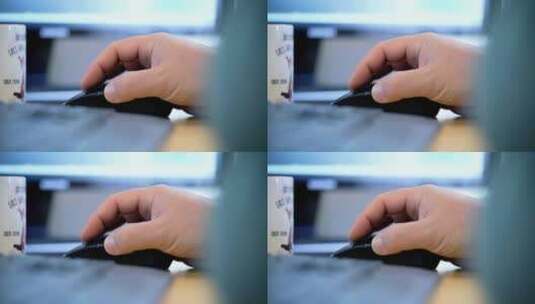 用手移动点击电脑鼠标高清在线视频素材下载