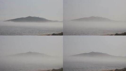 威海高区玛伽山上的平流雾延时4K高清在线视频素材下载