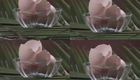 碗里有一堆鸡蛋壳高清在线视频素材下载