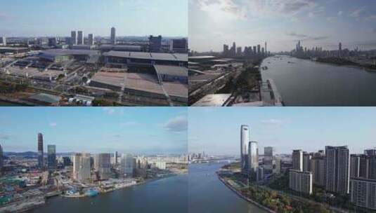 广州琶洲CBD航拍视频高清在线视频素材下载