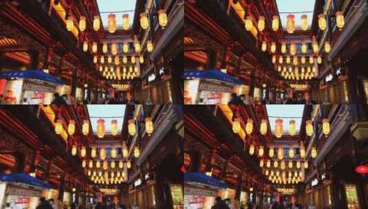 上海城隍庙元宵灯展灯会高清在线视频素材下载
