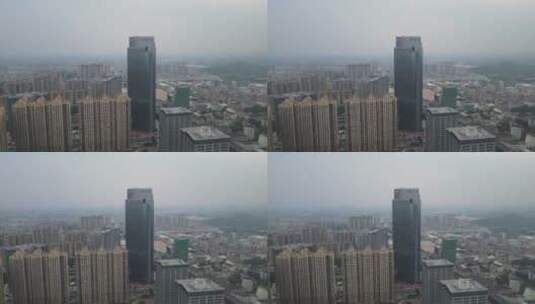 雾霾下的城镇高清在线视频素材下载
