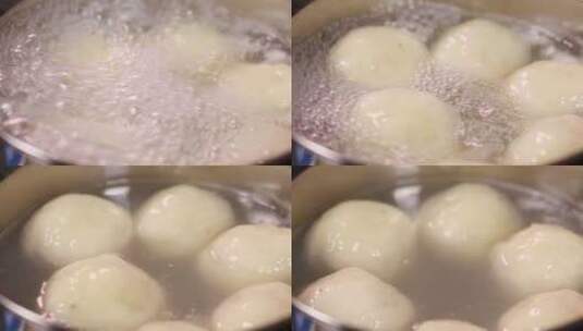 东北特产黄米豆包高清在线视频素材下载