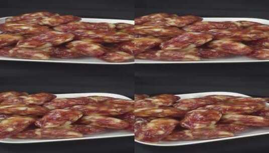 珍珠枣香肠美食4k视频高清在线视频素材下载
