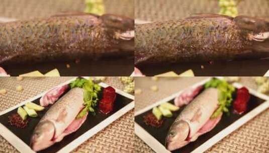 【镜头合集】草鱼鲤鱼鱼肉河鲜 (1)高清在线视频素材下载