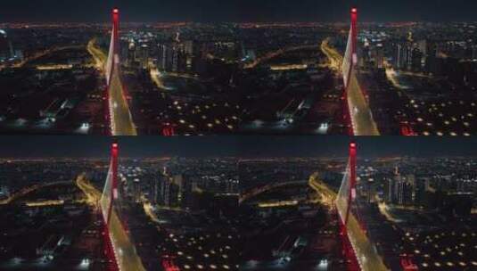 2022上海疫情空荡的杨浦大桥高清在线视频素材下载