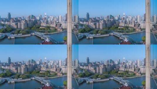 上海外白渡桥清晨延时高清在线视频素材下载