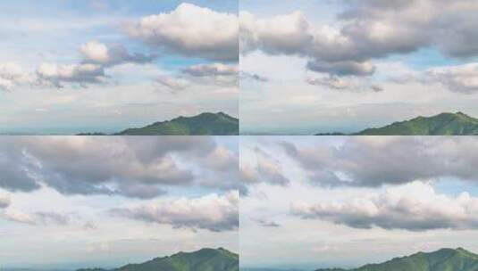 郴州泗洲山蓝天白云延时摄影4k高清在线视频素材下载
