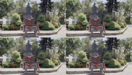 深圳东湖公园孔子雕像高清在线视频素材下载