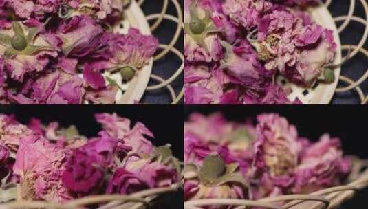 【镜头合集】玫瑰花冠花草茶高清在线视频素材下载
