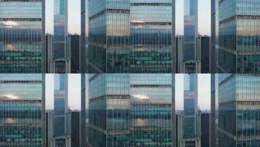 城市摩天大楼科技感航拍高清在线视频素材下载