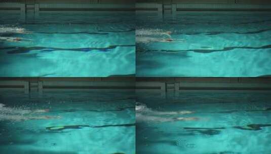 游泳训练高清在线视频素材下载