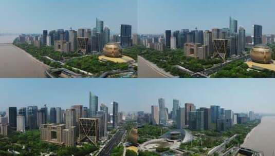 杭州CBD建筑群高清在线视频素材下载