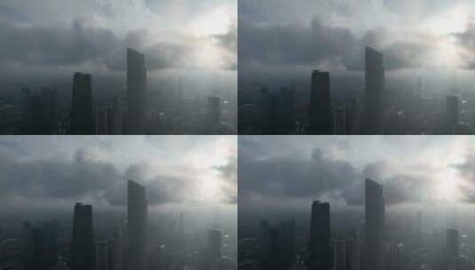 广州珠江新城市航拍空镜高清在线视频素材下载