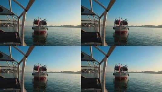 尼罗河上的游船高清在线视频素材下载