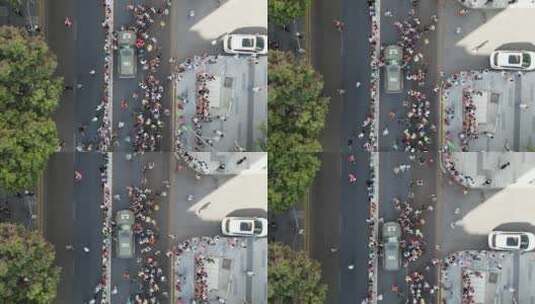云南援渝消防队返程，重庆市民自发欢送英雄高清在线视频素材下载