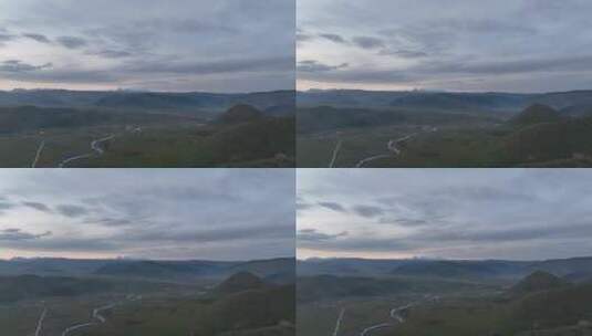 四川省甘孜州塔公草原雅拉雪山航拍高清在线视频素材下载