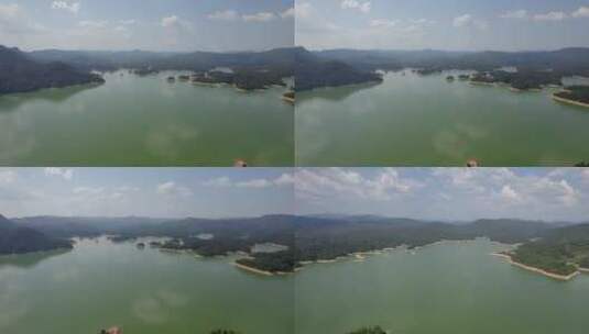 广州从化流溪河国家森林公园小岛流溪湖高清在线视频素材下载