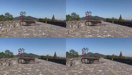 南京明城墙上的古炮台高清在线视频素材下载