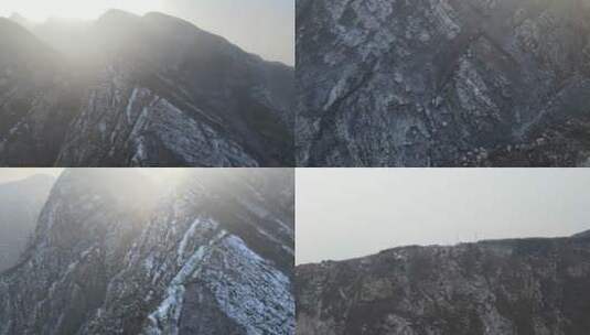 4K航拍合集嵩山雪山壮观高清在线视频素材下载