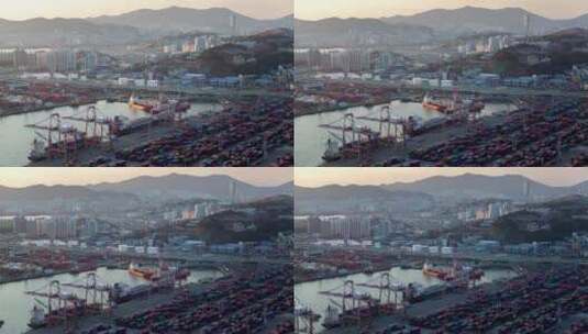 集装箱货轮码头海港港口高清在线视频素材下载