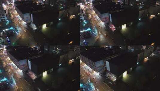 成都太古里东大街夜景高清在线视频素材下载