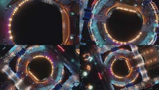 4K航拍城市夜景高清在线视频素材下载