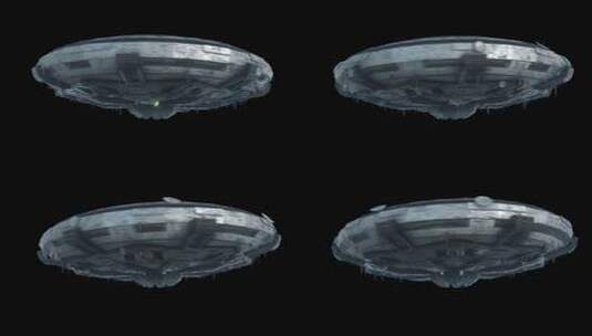 4k外星人飞船UFO特效合成透明素材 (2)高清在线视频素材下载