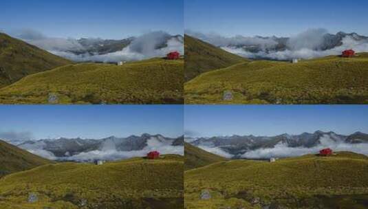 新西兰山间小屋延时摄影高清在线视频素材下载