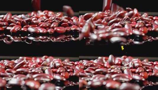 美食粮食红豆红腰豆展示高清在线视频素材下载