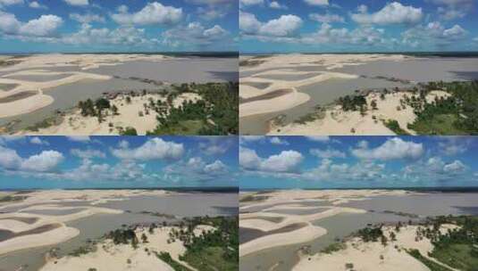 巴西Jericoacoara。巴西东北部度假旅行的热带风景。高清在线视频素材下载